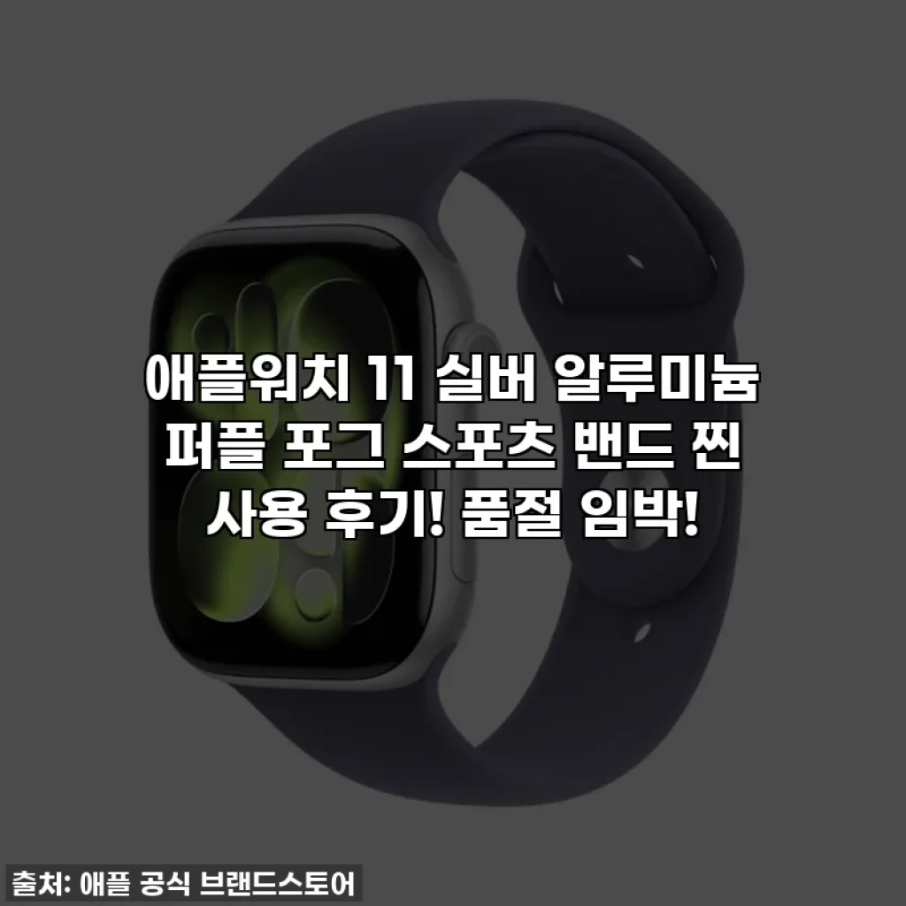 애플워치 11 실버 알루미늄 퍼플 포그 스포츠 밴드 찐 사용 후기! 품절 임박!