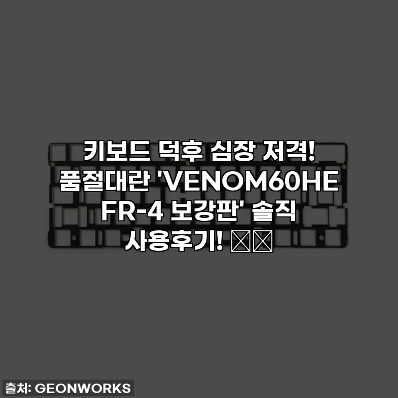 키보드 덕후 심장 저격! 품절대란 'VENOM60HE FR-4 보강판' 솔직 사용후기! 🐸💖
