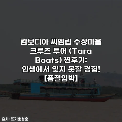 캄보디아 씨엠립 수상마을 크루즈 투어 (Tara Boats) 찐후기: 인생에서 잊지 못할 경험! [품절임박]
