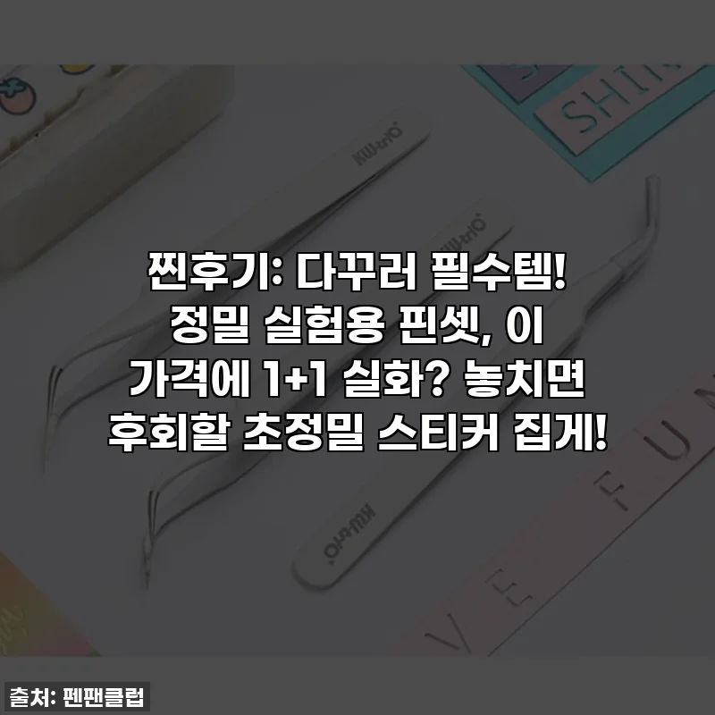 찐후기: 다꾸러 필수템! 정밀 실험용 핀셋, 이 가격에 1+1 실화? 놓치면 후회할 초정밀 스티커 집게!