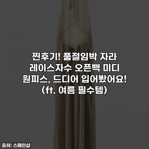 찐후기! 품절임박 자라 레이스자수 오픈백 미디 원피스, 드디어 입어봤어요! (ft. 여름 필수템)