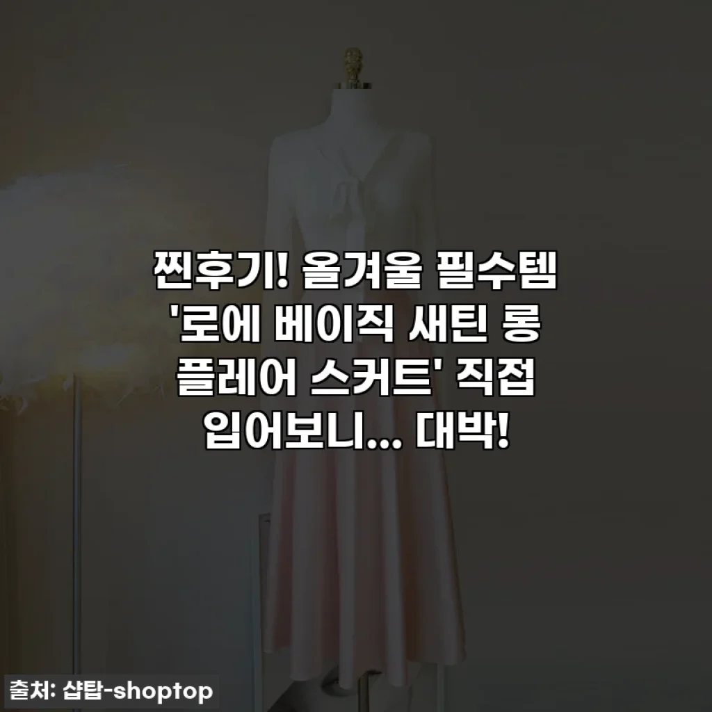 찐후기! 올겨울 필수템 '로에 베이직 새틴 롱 플레어 스커트' 직접 입어보니... 대박!