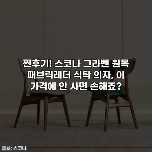 찐후기! 스코나 그라벤 원목 패브릭레더 식탁 의자, 이 가격에 안 사면 손해죠?