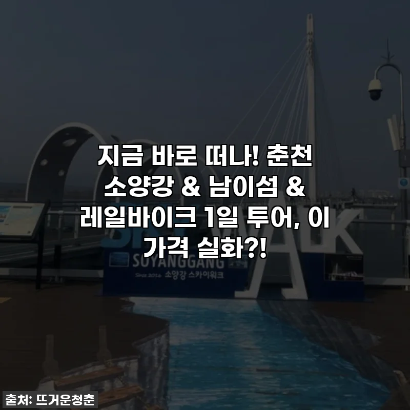 지금 바로 떠나! 춘천 소양강 & 남이섬 & 레일바이크 1일 투어, 이 가격 실화?!