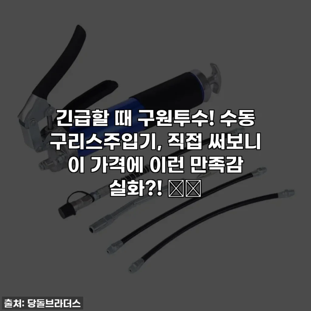 긴급할 때 구원투수! 수동 구리스주입기, 직접 써보니 이 가격에 이런 만족감 실화?! 🛒✨