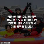 지금 안 가면 후회할! 중국 청두 핫 스노우 미라클 티켓 찐후기: 실내 스키장에서 겨울 왕국을 만나다!