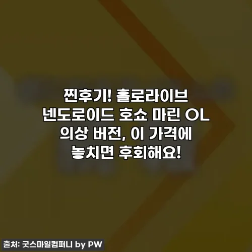 찐후기! 홀로라이브 넨도로이드 호쇼 마린 OL 의상 버전, 이 가격에 놓치면 후회해요!