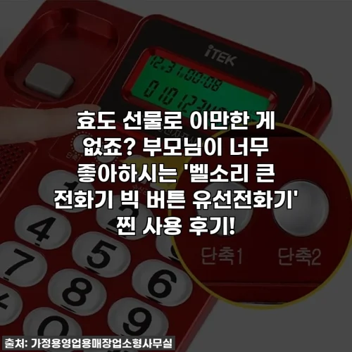 효도 선물로 이만한 게 없죠? 부모님이 너무 좋아하시는 '벨소리 큰 전화기 빅 버튼 유선전화기' 찐 사용 후기!