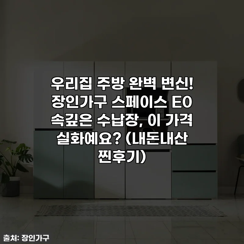 우리집 주방 완벽 변신! 장인가구 스페이스 E0 속깊은 수납장, 이 가격 실화예요? (내돈내산 찐후기)