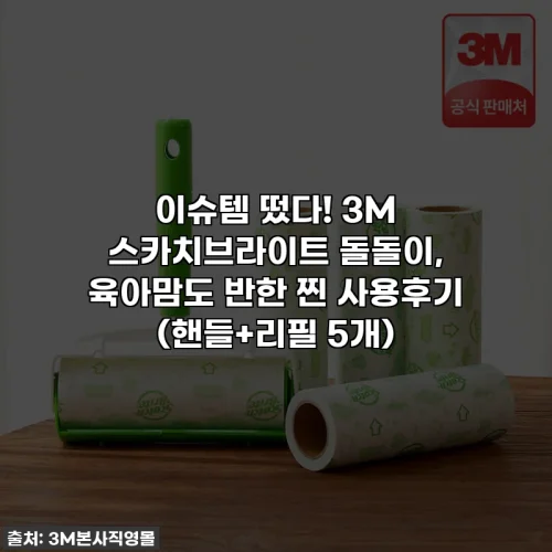 이슈템 떴다! 3M 스카치브라이트 돌돌이, 육아맘도 반한 찐 사용후기 (핸들+리필 5개)