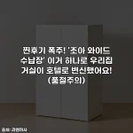 찐후기 폭주! '조아 와이드 수납장' 이거 하나로 우리집 거실이 호텔로 변신했어요! (품절주의)