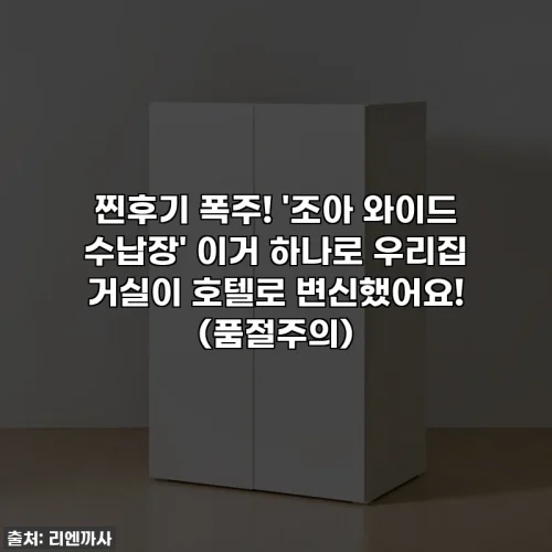 찐후기 폭주! '조아 와이드 수납장' 이거 하나로 우리집 거실이 호텔로 변신했어요! (품절주의)