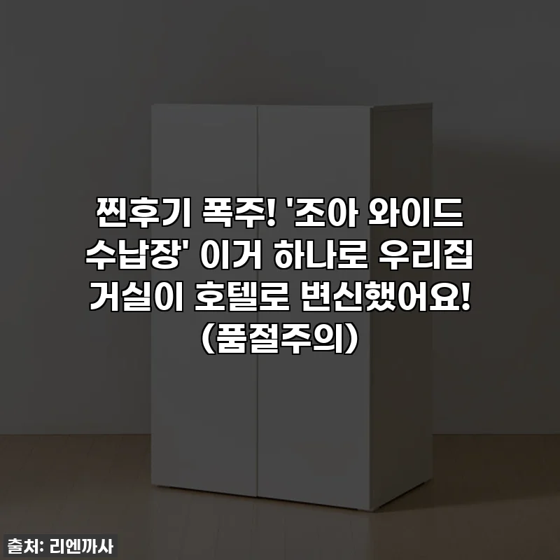 찐후기 폭주! '조아 와이드 수납장' 이거 하나로 우리집 거실이 호텔로 변신했어요! (품절주의)