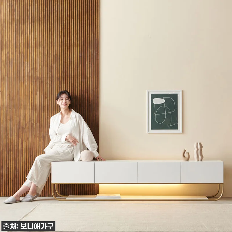 보니애가구 거실장 마리 화이트 TV 관련 이미지 1