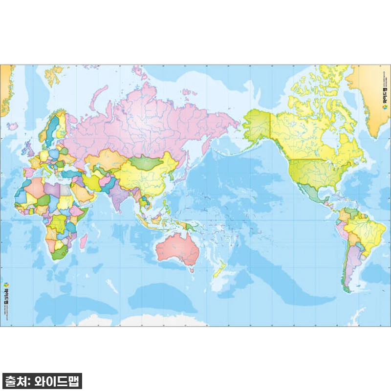 세계지도 백지도 대형 99x67cm 관련 이미지 1