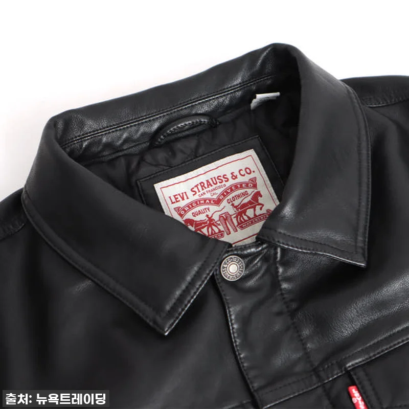 리바이스 남성 트러커 무스탕 레더 자 관련 이미지 2