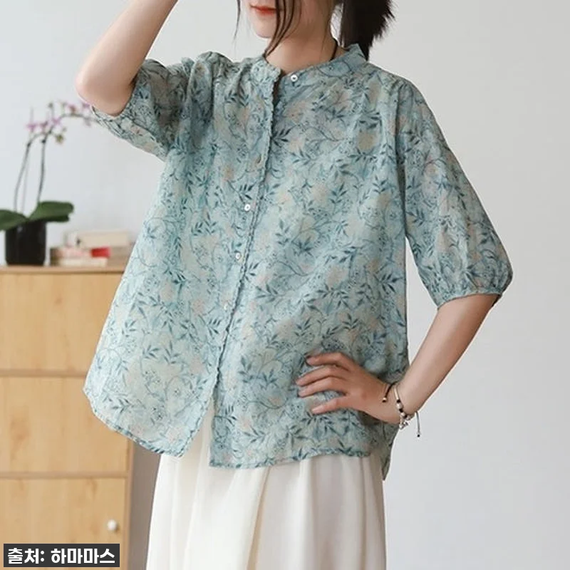 여름 필수템 등극! 프릴장식 모시 블 관련 이미지 2