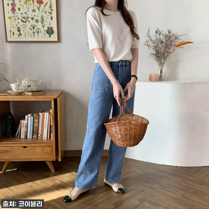 찐후기! 품절임박 '빈티지 포켓 세미 일자진 여성와이드청바지' 인생템 등극! 16 찐후기! 품절임박 '빈티지 포켓 세미 관련 이미지 5