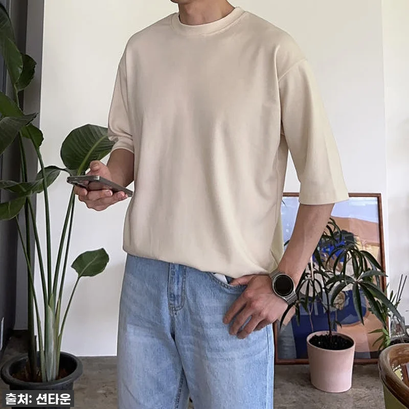 남자 7부티 오버핏 커플 빅사이즈 남 관련 이미지 5