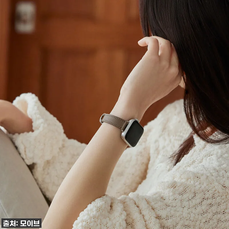 모이브 애플워치 가죽 디버클 스트랩: 관련 이미지 5