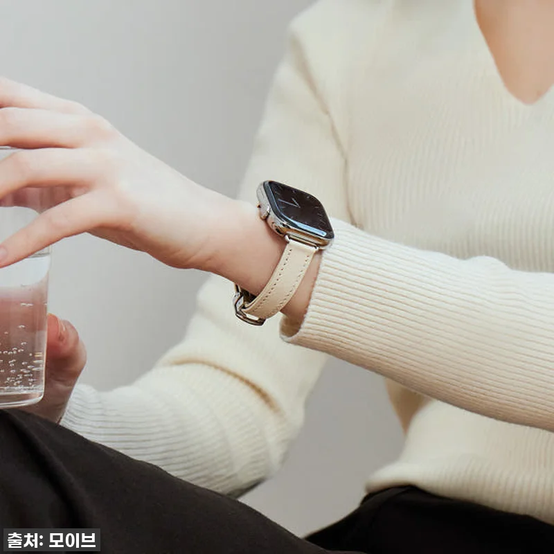 모이브 애플워치 가죽 디버클 스트랩: 관련 이미지 6