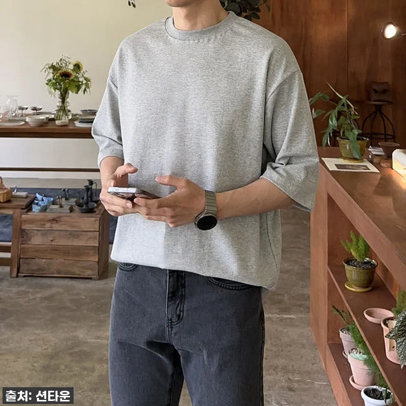 남자 7부티 오버핏 커플 빅사이즈 남 관련 이미지 8