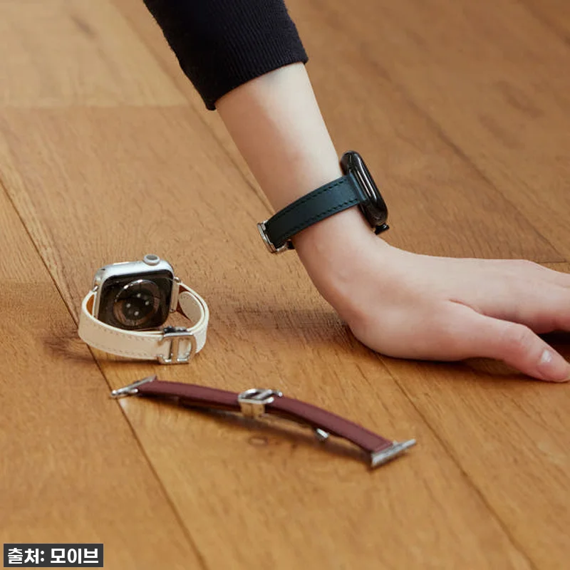 모이브 애플워치 가죽 디버클 스트랩: 관련 이미지 8