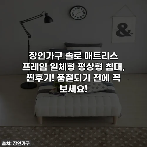 장인가구 솔로 매트리스 프레임 일체형 평상형 침대, 찐후기! 품절되기 전에 꼭 보세요!