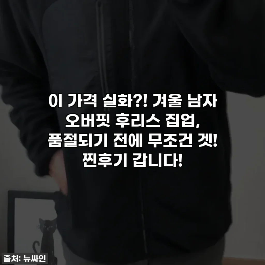 이 가격 실화?! 겨울 남자 오버핏 후리스 집업, 품절되기 전에 무조건 겟! 찐후기 갑니다!