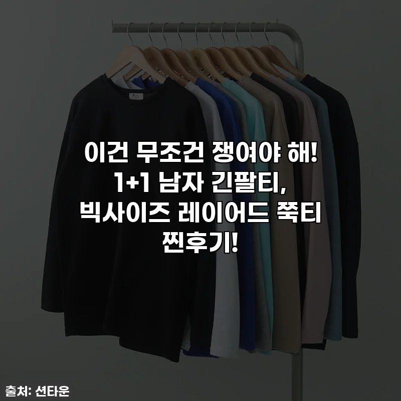이건 무조건 쟁여야 해! 1+1 남자 긴팔티, 빅사이즈 레이어드 쭉티 찐후기!
