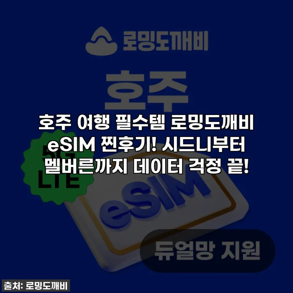 호주 여행 필수템 로밍도깨비 eSIM 찐후기! 시드니부터 멜버른까지 데이터 걱정 끝!