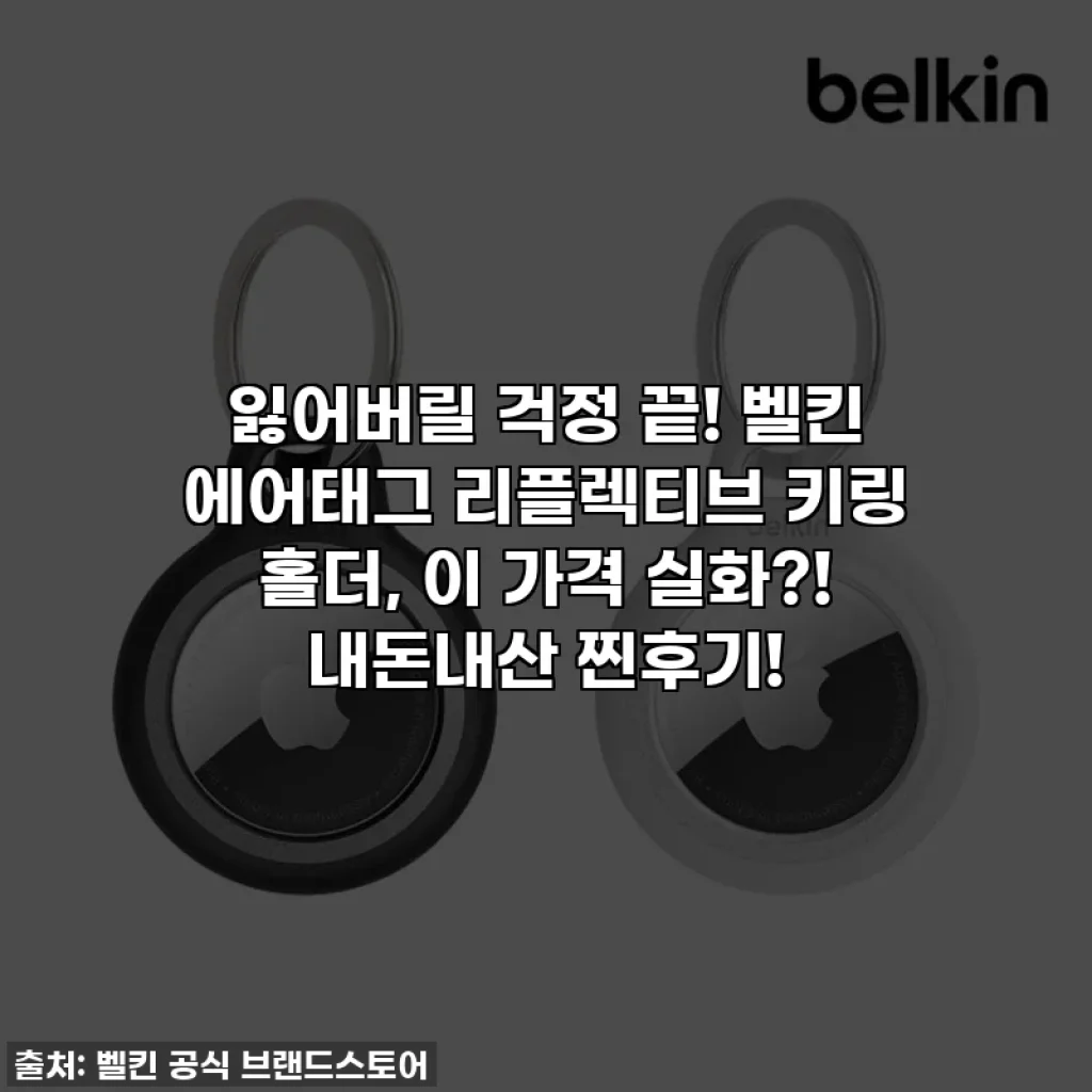 잃어버릴 걱정 끝! 벨킨 에어태그 리플렉티브 키링 홀더, 이 가격 실화?! 내돈내산 찐후기!