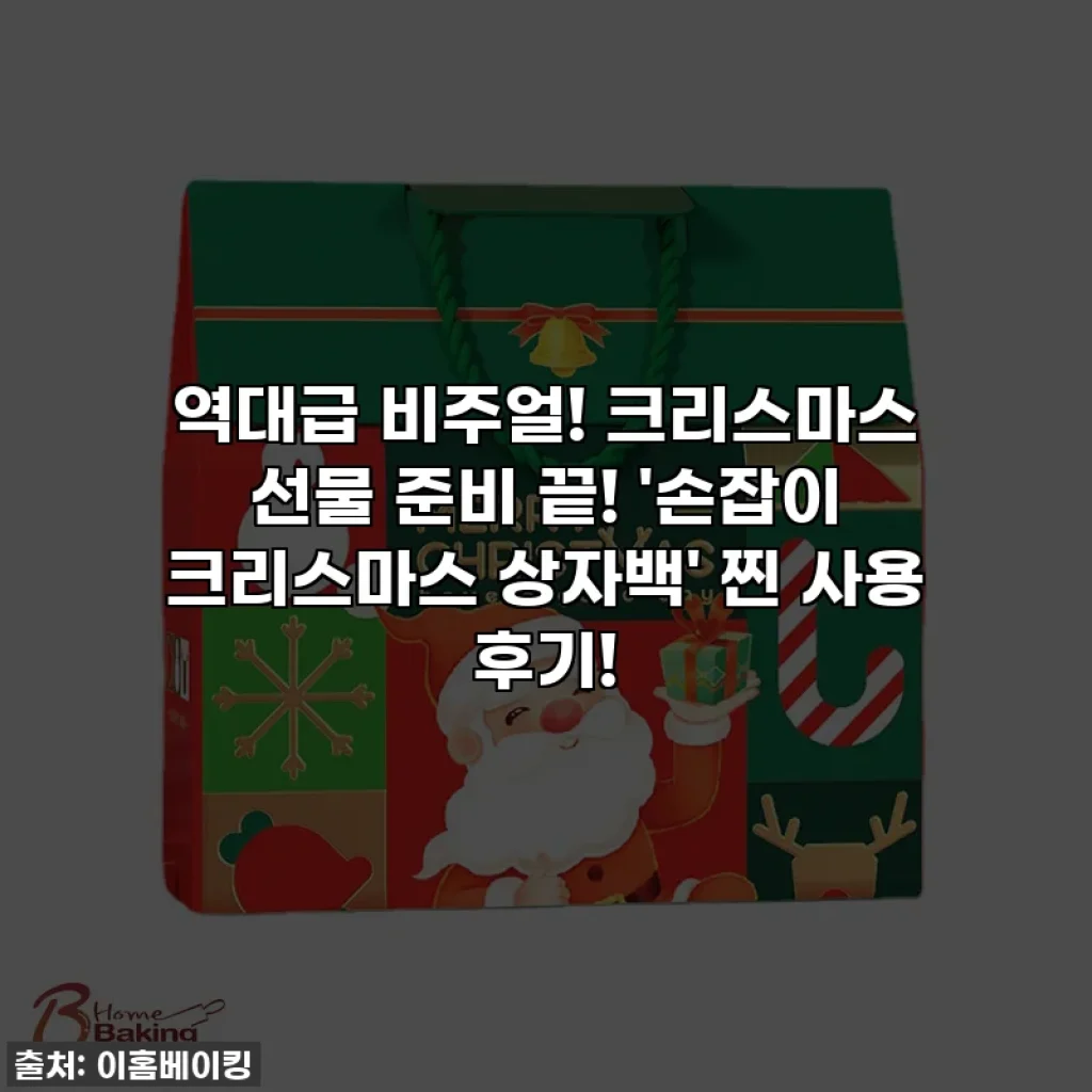 역대급 비주얼! 크리스마스 선물 준비 끝! '손잡이 크리스마스 상자백' 찐 사용 후기!