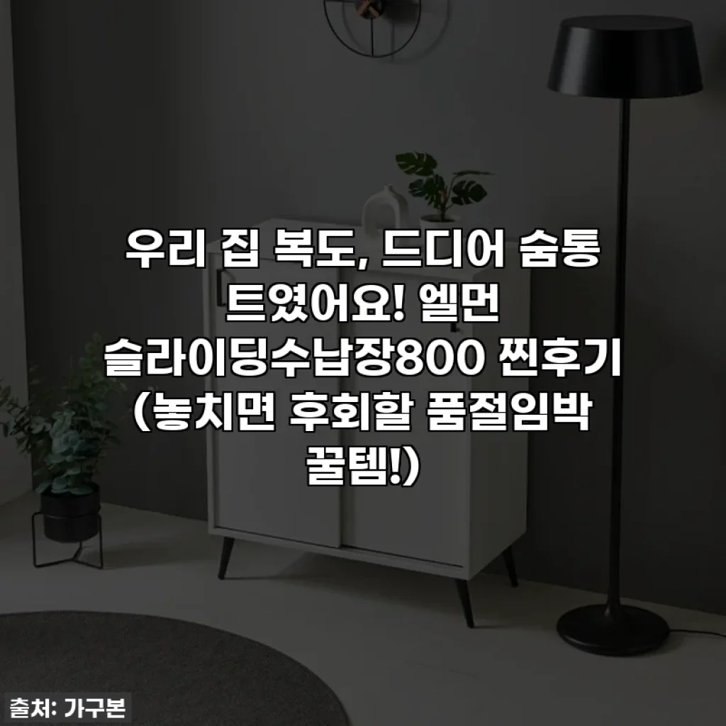 우리 집 복도, 드디어 숨통 트였어요! 엘먼 슬라이딩수납장800 찐후기 (놓치면 후회할 품절임박 꿀템!)