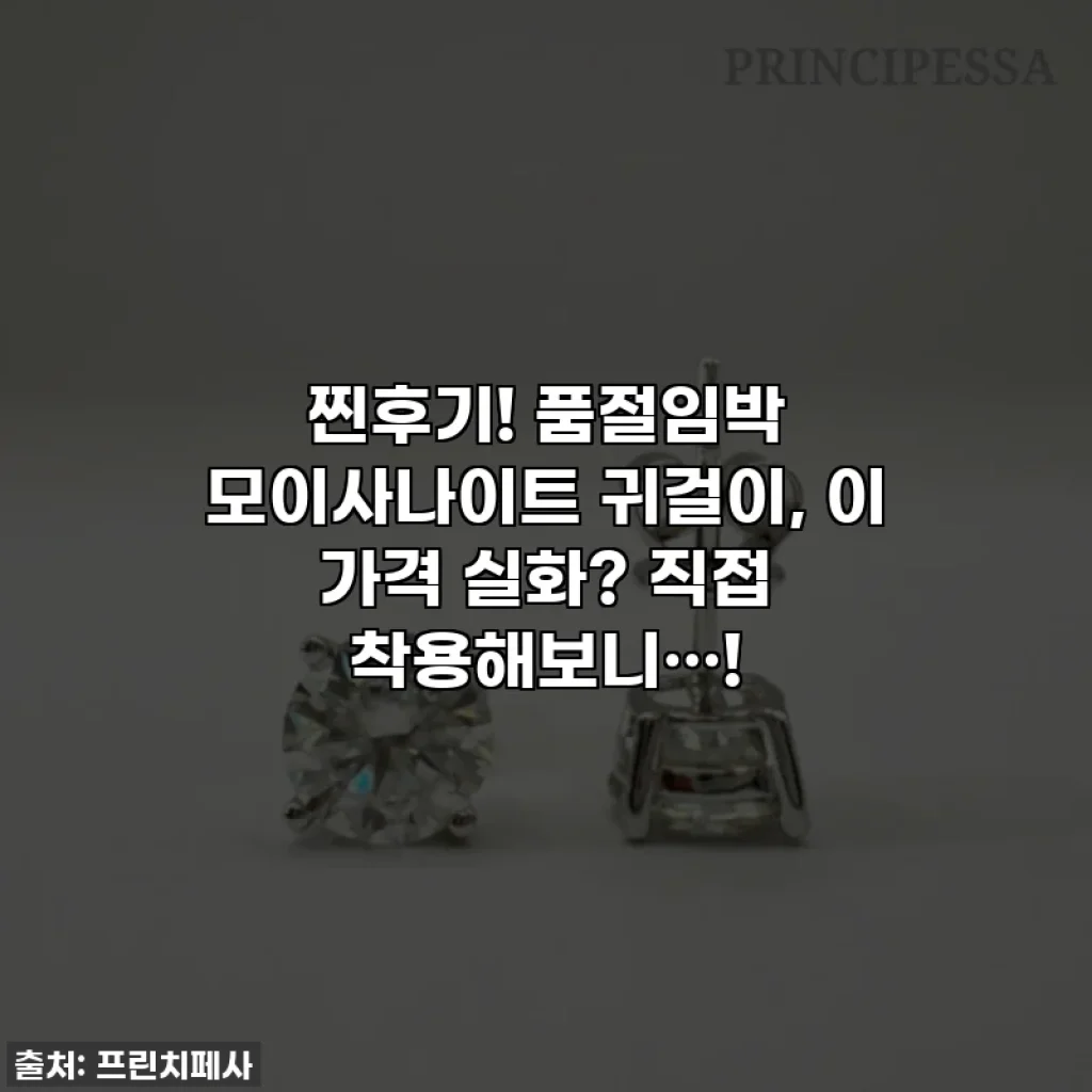 찐후기! 품절임박 모이사나이트 귀걸이, 이 가격 실화? 직접 착용해보니…!