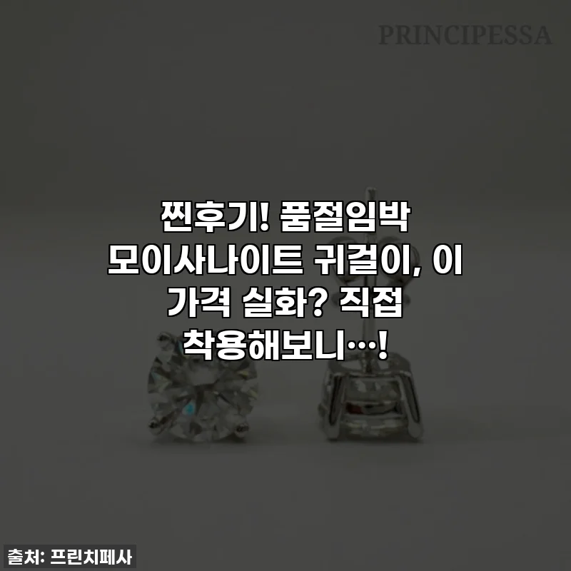 찐후기! 품절임박 모이사나이트 귀걸이, 이 가격 실화? 직접 착용해보니…!