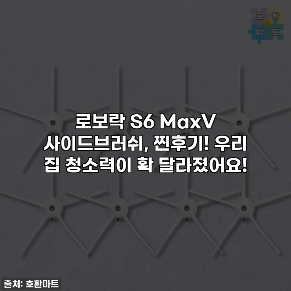 로보락 S6 MaxV 사이드브러쉬, 찐후기! 우리 집 청소력이 확 달라졌어요!
