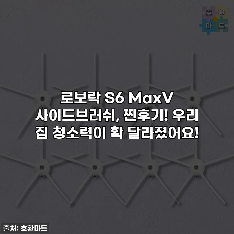로보락 S6 MaxV 사이드브러쉬, 찐후기! 우리 집 청소력이 확 달라졌어요!