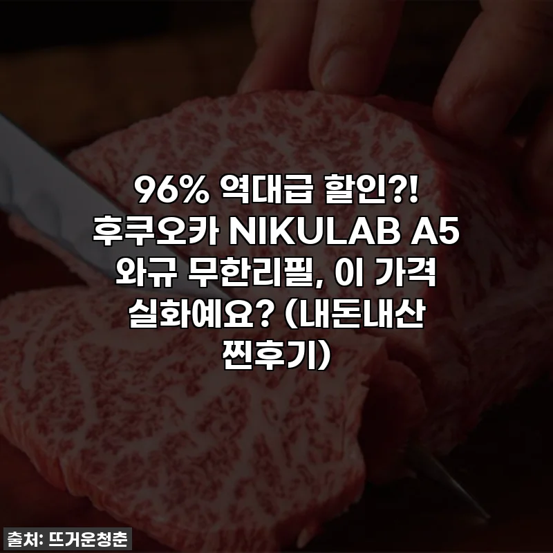 🚨96% 역대급 할인?! 후쿠오카 NIKULAB A5 와규 무한리필, 이 가격 실화예요? (내돈내산 찐후기)🚨