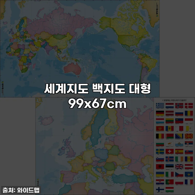 세계지도 백지도 대형 99x67cm