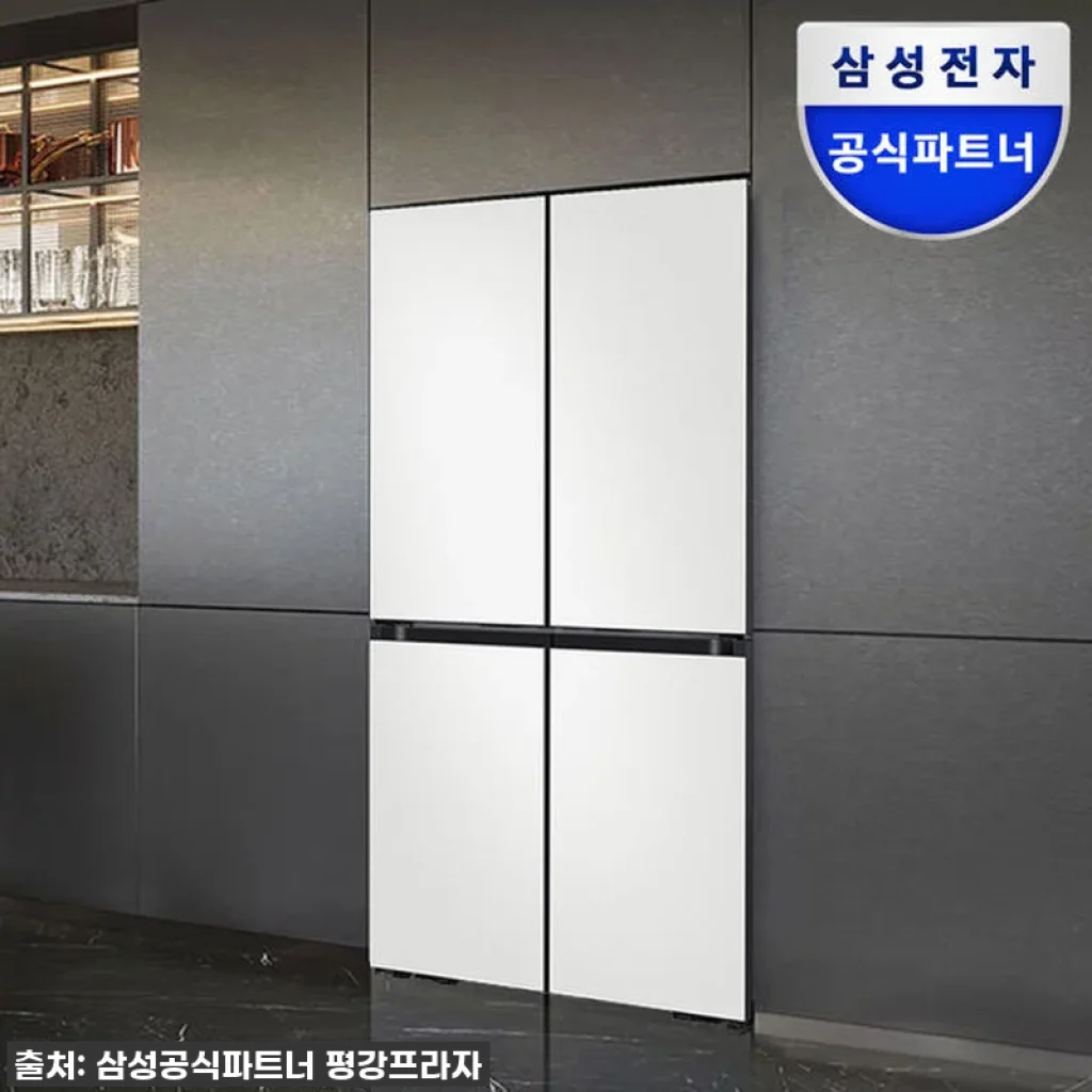 주방이 갤러리로 변신! 삼성 비스포크 Ai 키친핏 냉장고 코타화이트, 역대급 할인에 후회 없는 선택!