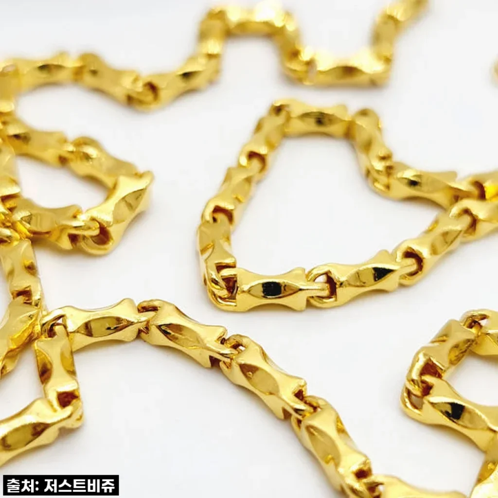 이 가격 실화? 24K 대나무 체인 순금 목걸이, 이건 무조건 사야 할 인생템!