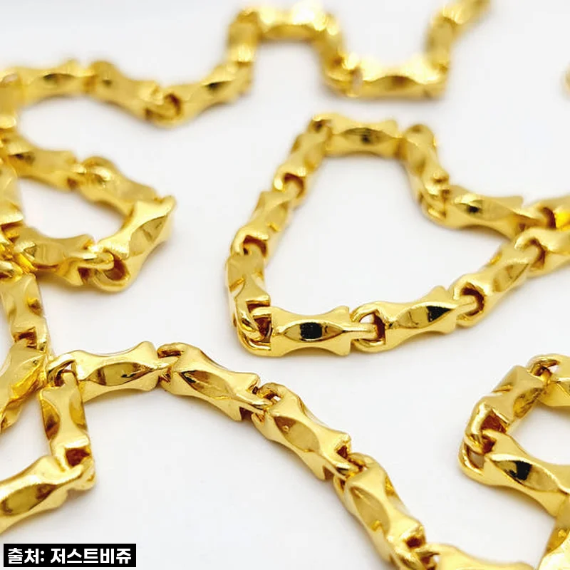 이 가격 실화? 24K 대나무 체인 순금 목걸이, 이건 무조건 사야 할 인생템!