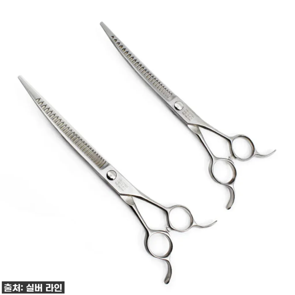 실버라인펫 HBMC 하이브리드 강아지 애견 미용 커브 요술 가위, 집에서도 완벽한 컷!