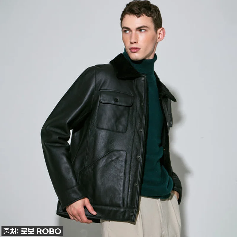 로보X스티븐윌슨 남성용 무스탕 보머재 관련 이미지 1