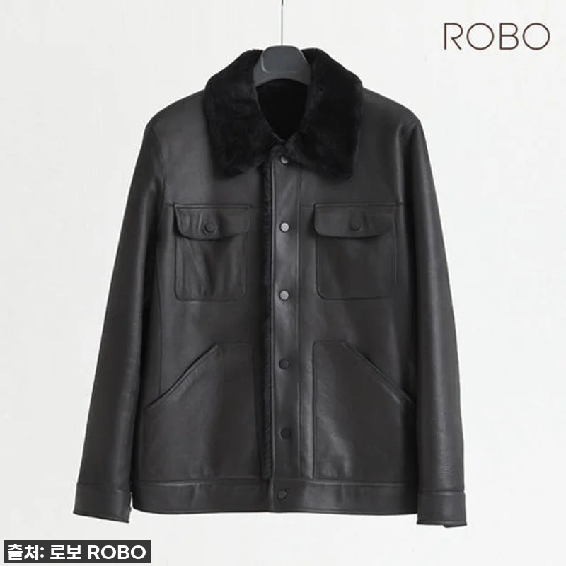 로보X스티븐윌슨 남성용 무스탕 보머재 관련 이미지 2