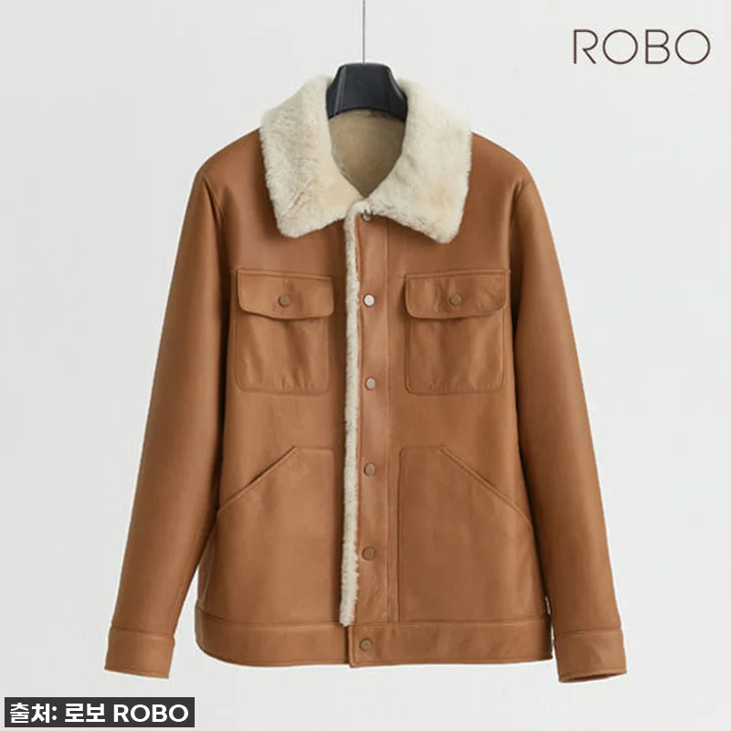 로보X스티븐윌슨 남성용 무스탕 보머재 관련 이미지 3