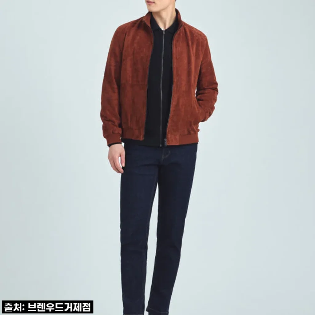 BRENTWOOD [볼더레더] 고트스웨이드 산양가죽 블루종, 오렌지 컬러의 매력에 푹 빠진 이야기
