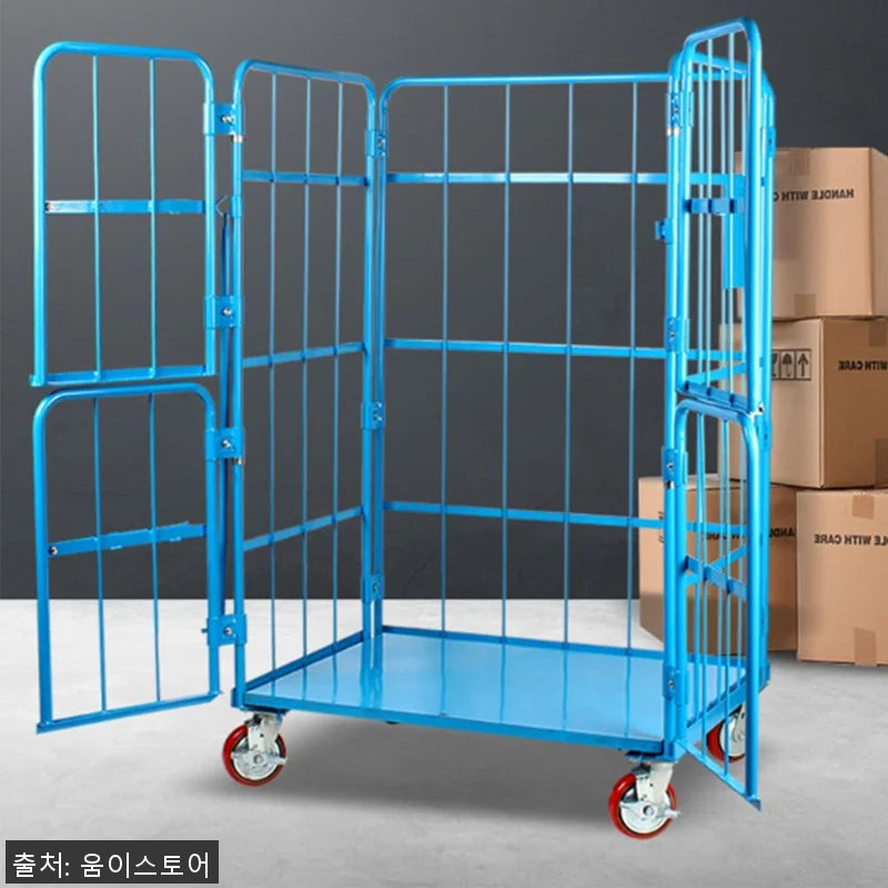 대형 4문형 롤테이너 운반 대차 사용 관련 이미지 1