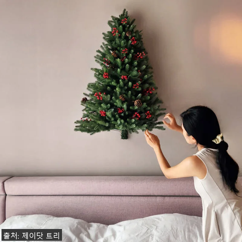 프리미엄 크리스마스 벽트리 100cm 관련 이미지 1